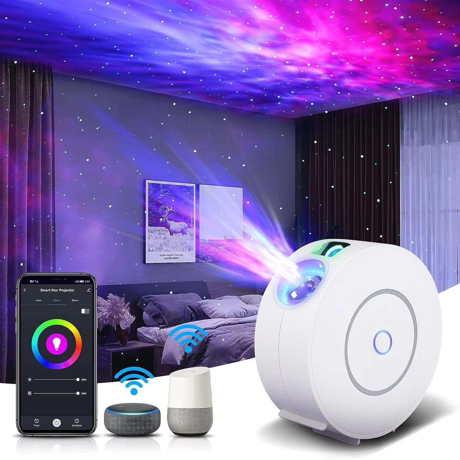Gaming Accessories Led - Lampu Proyektor Langit Berbintang Galaksi Aurora