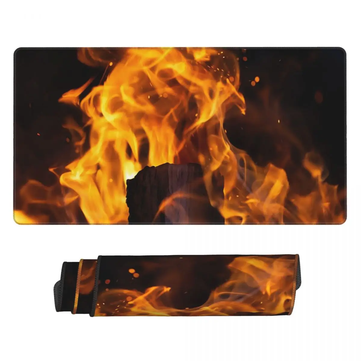 Gaming Accessories For Free Fire - Alas Mouse Besar Motif Api dan