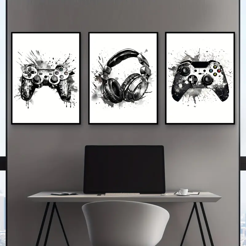 Gaming Accessories Bedroom - 3pcs Lukisan Kanvas Tanpa Bingkai 3pcs/set