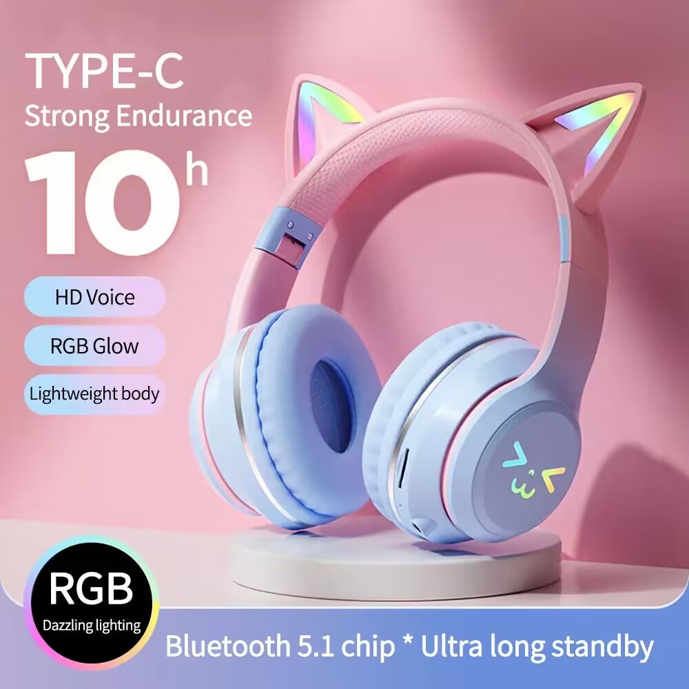 Venom Gaming Accessories - RGB earphone berkilau nirkabel 5.3, headphone