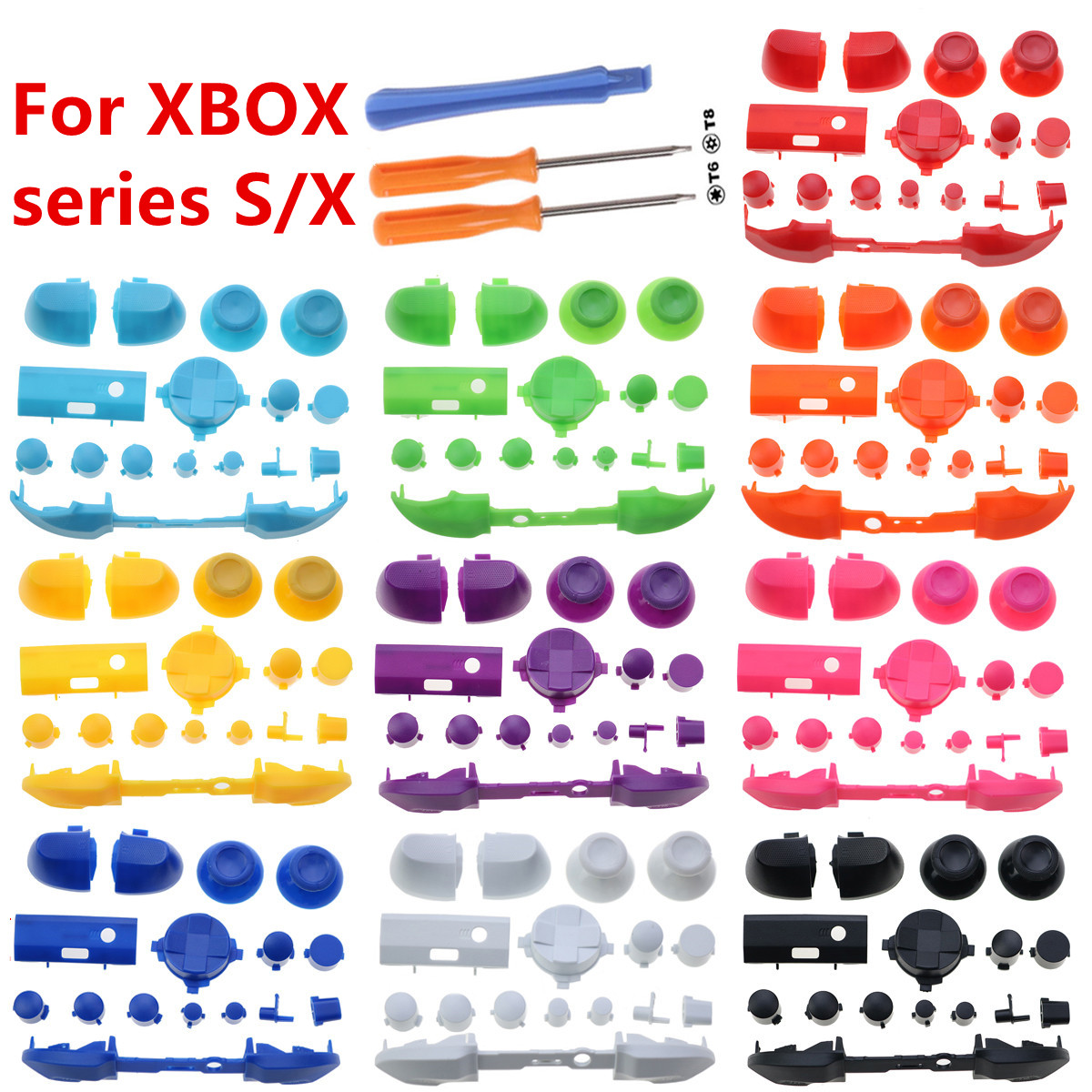 Gaming Controllers Xbox Accessories - Kunci kustom Set penuh pengganti tombol
