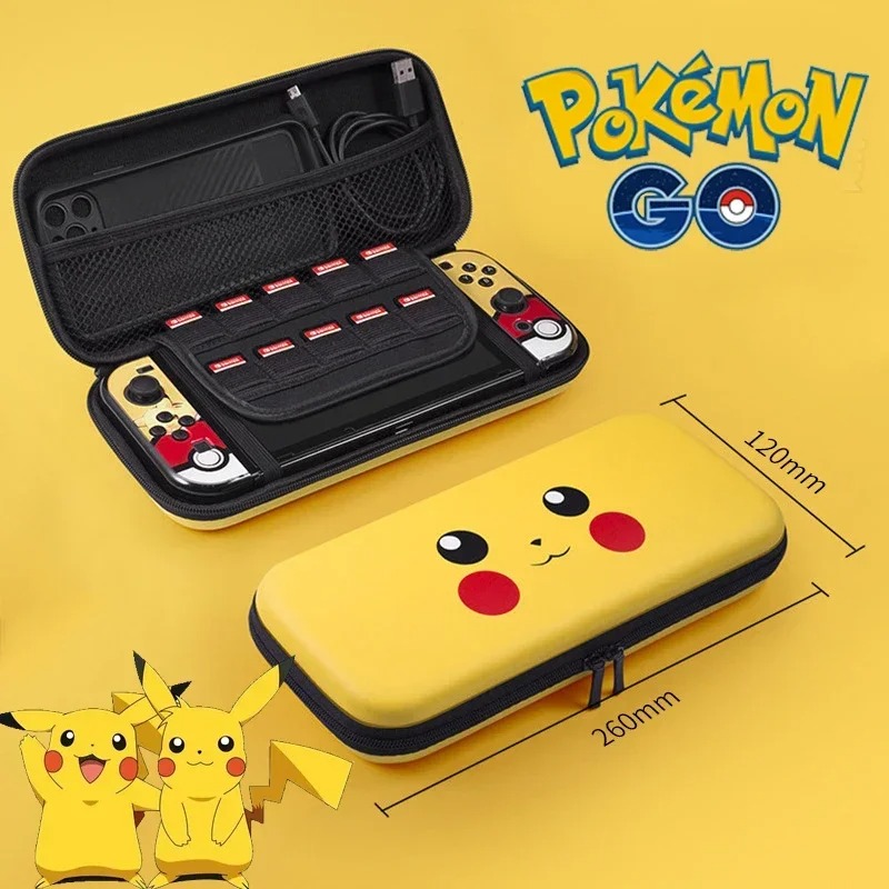 Gaming Accessories For Free Fire - Tas Penyimpanan Pokemon Pikachu untuk Konsol