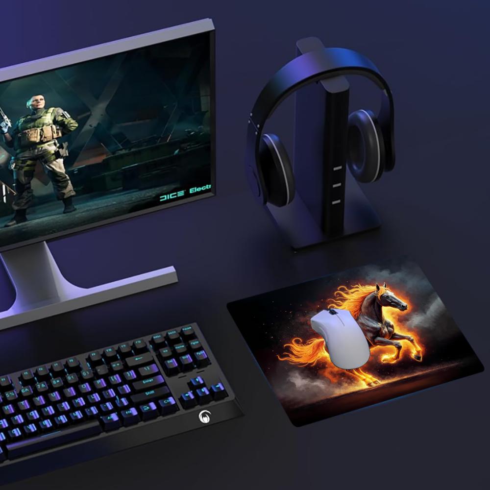 Alas Mouse Pola Kuda Api Karet - Gaming Accessories For Free Fire ulasan dan harga