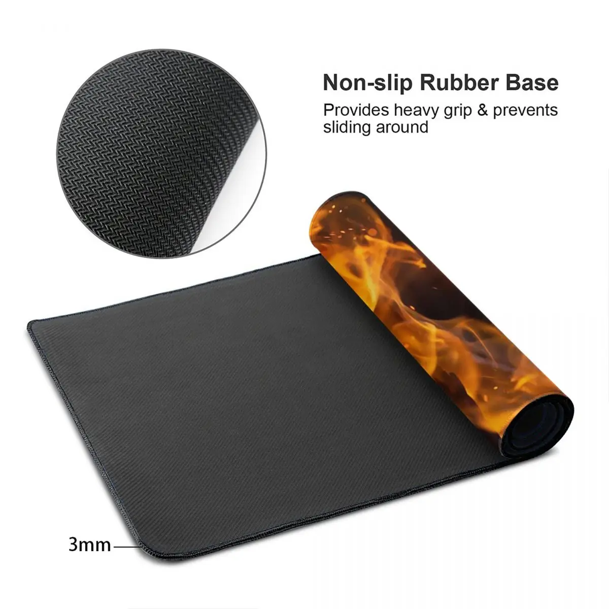 Alas Mouse Besar Motif Api dan - Gaming Accessories For Free Fire ulasan dan harga