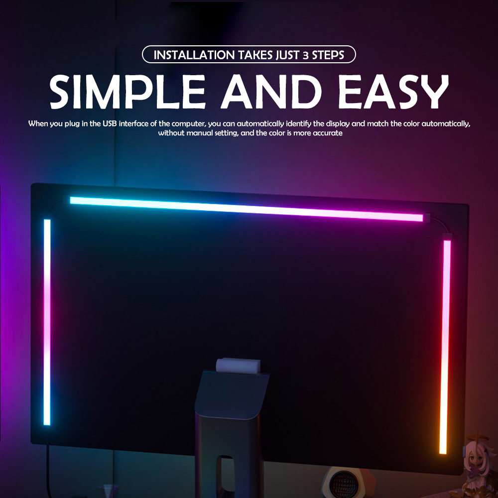RGB Monitor lampu Game, lampu  - Gaming Accessories Bedroom ulasan dan harga