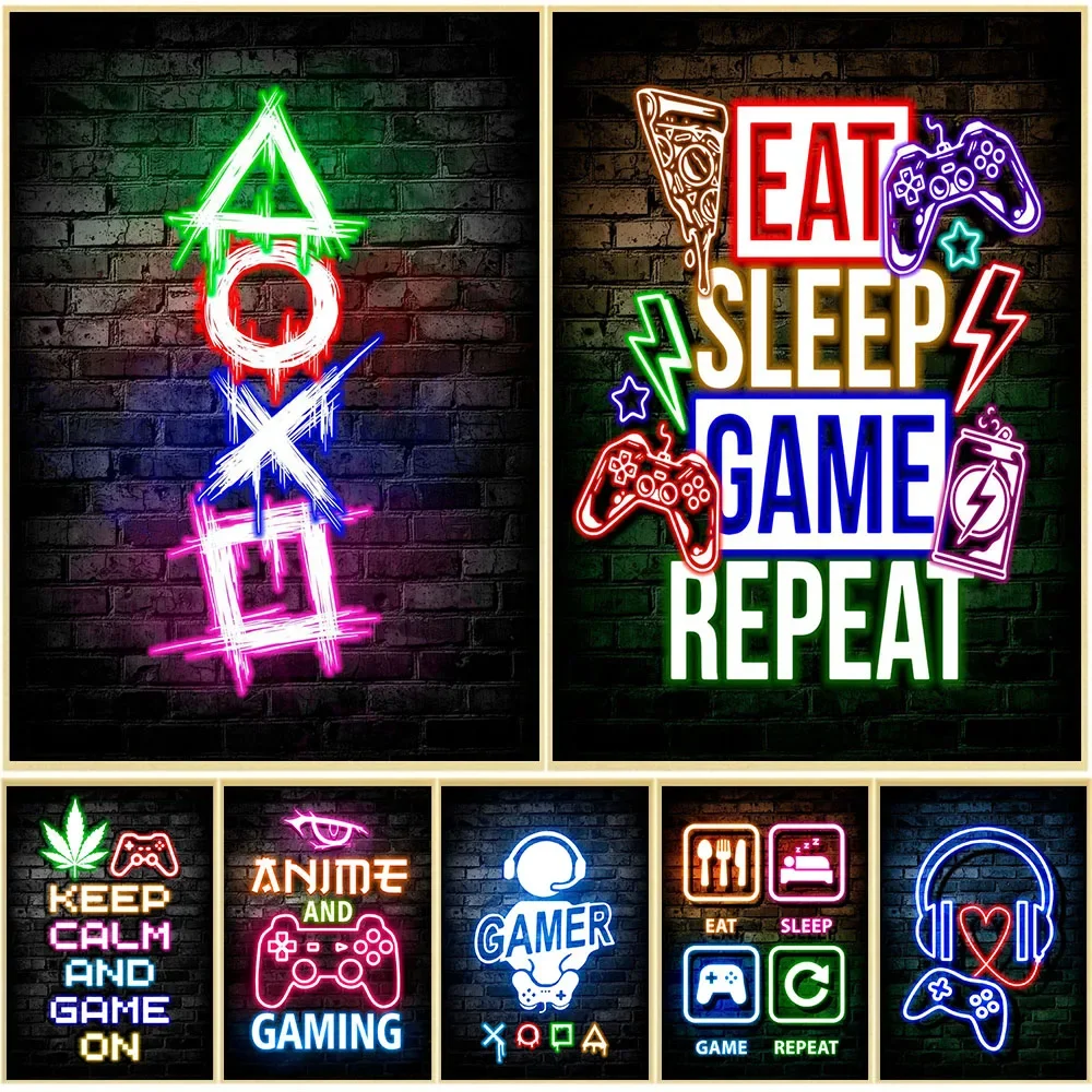 Poster Seni Dinding Gaming Neo - Gaming Accessories Bedroom ulasan dan harga