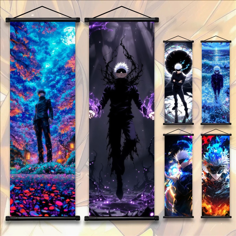 Poster Kain Seni Anime Jujutsu - Gaming Accessories Bedroom ulasan dan harga