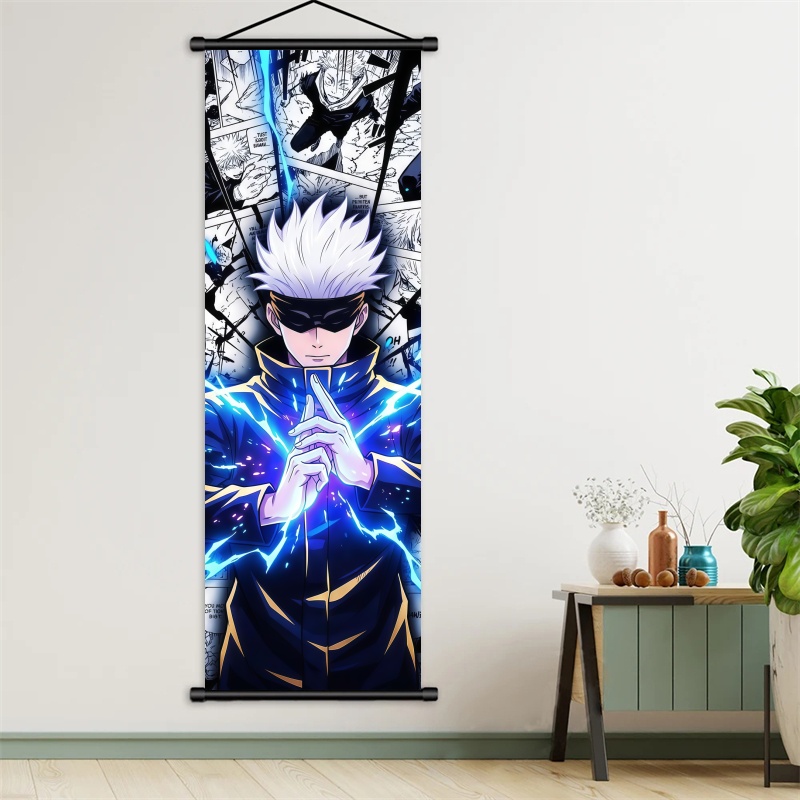 Poster Kain Seni Anime Jujutsu - Gaming Accessories Bedroom ulasan dan harga